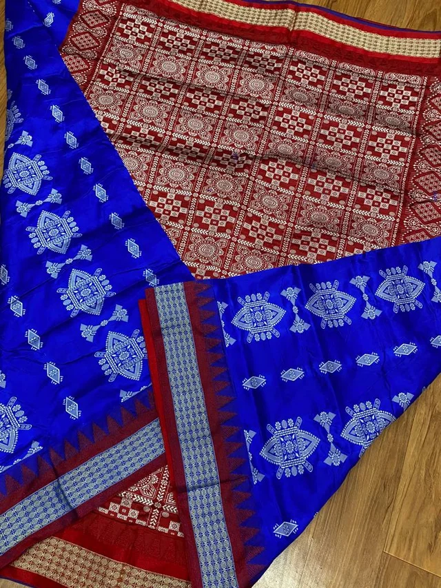 100512 Papa Silk Pata Saree - Japanese Laurel