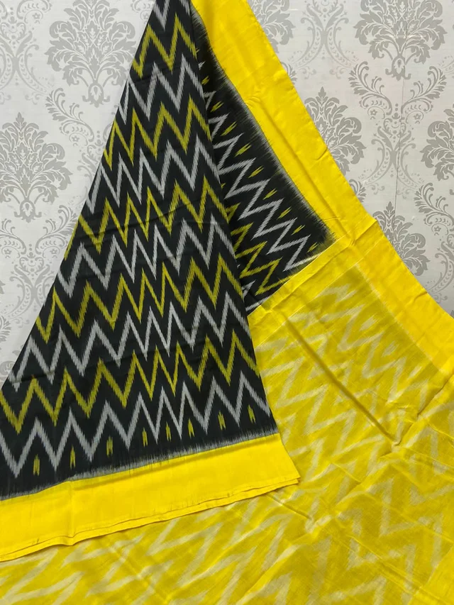 100546 Sambalpuri Ikkat merceraized cotton sareesWith matching blouse
