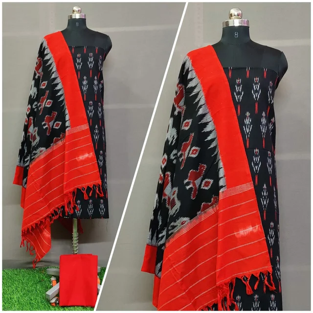 100566 Ikkat Cotton Dress Material