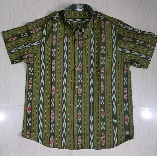 1000573 Sambalpuri Cotton Half Shirt - L