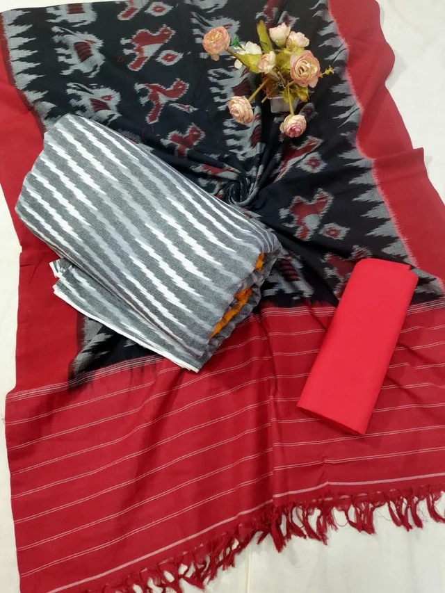 100592 Akkat Cotton Dress Material Set