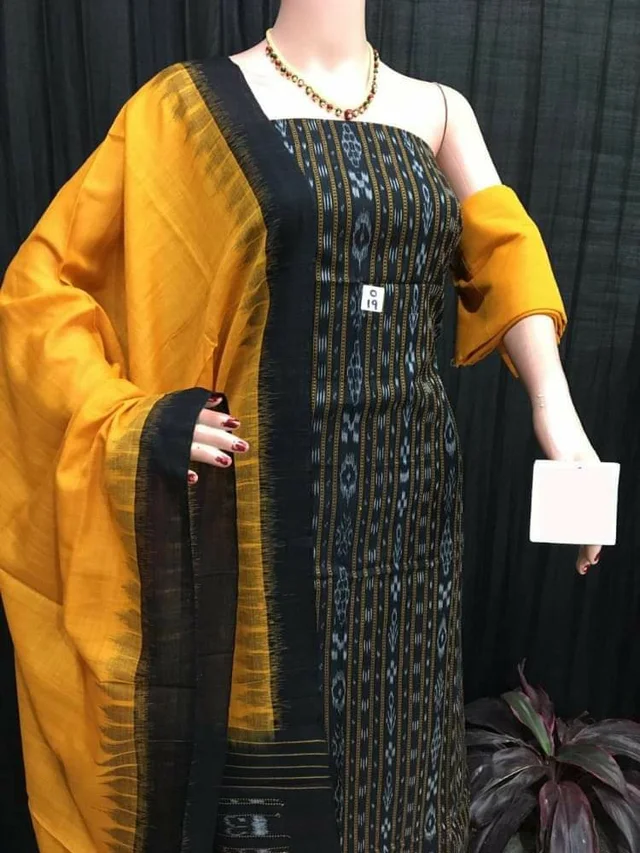 100610 Sambalpuri Cotton Dress Material Set