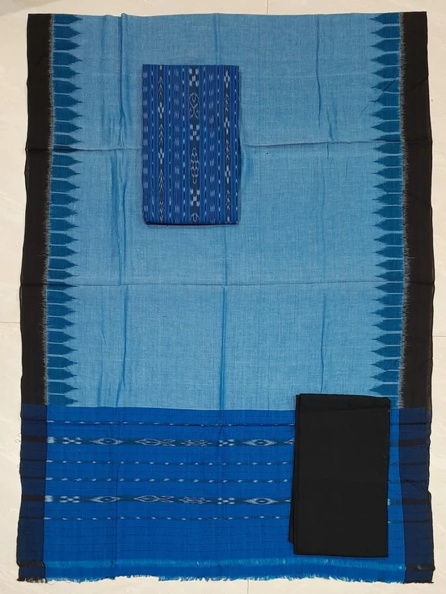 100617 Sambalpuri Cotton Dress Material Set