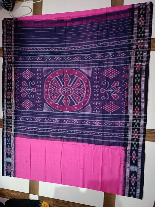 100639 Handloom cotton pasapali border konark ancahl design handloom cotton saree