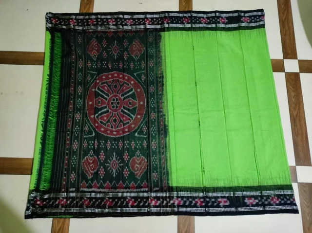 100644 Handloom cotton pasapali border konark ancahl design handloom cotton saree
