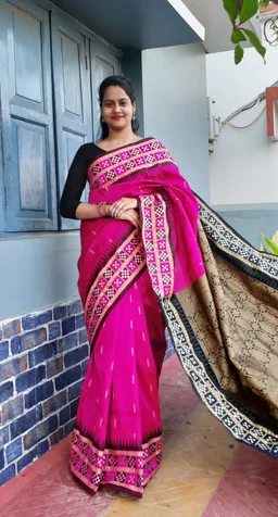 100671 Double Dhadi Pata Saree