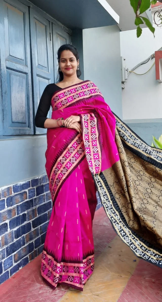 100671 Double Dhadi Pata Saree