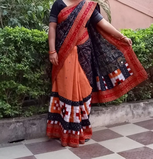 100819 Sambalpuri Patchwork Saree