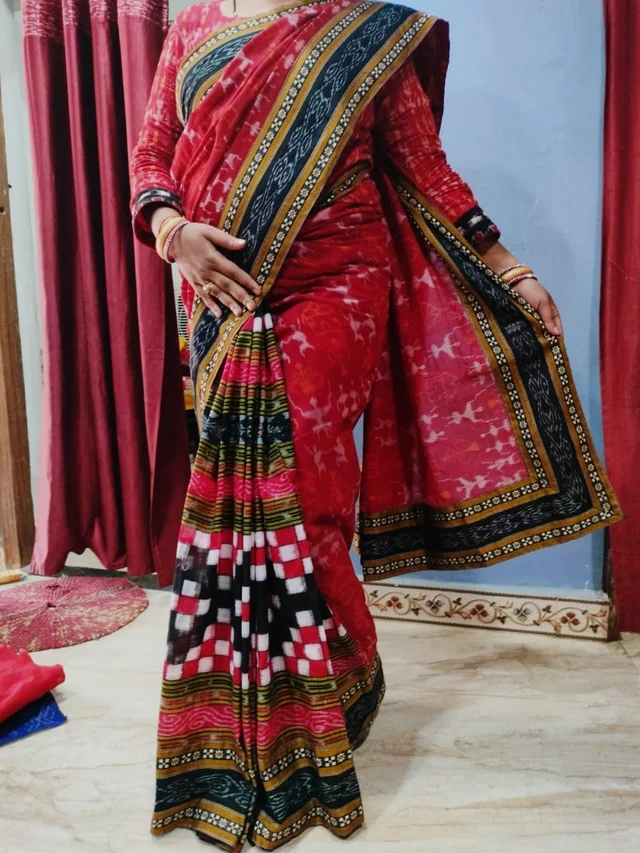 100833 Sambalpur Patchwork Saree