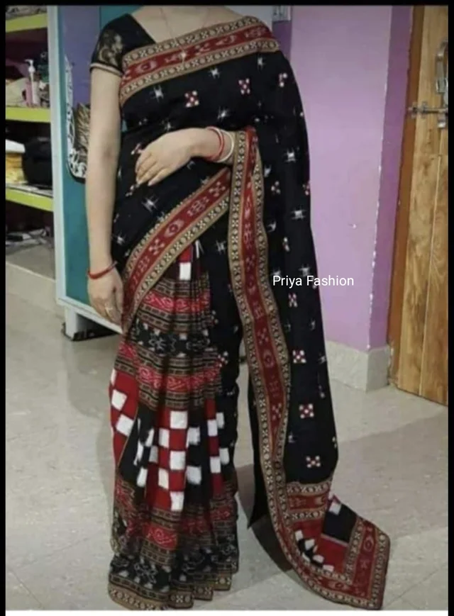 100854 Sambalpuri Patchwork Saree