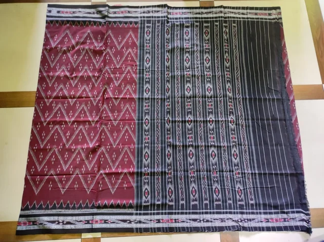 100886 Sambalpuri Body Banda Design Handloom Saree