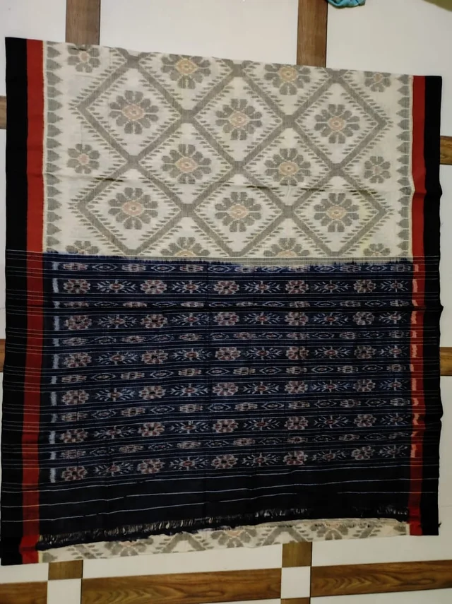 100892Sambalpuri Body Banda Design Handloom Saree