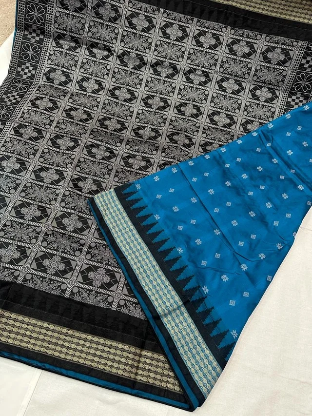 100950 Sambalpuri Pata Saree with Blause Pics