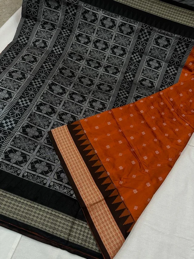 100952 Sambalpuri Pata Saree with Blause Pics