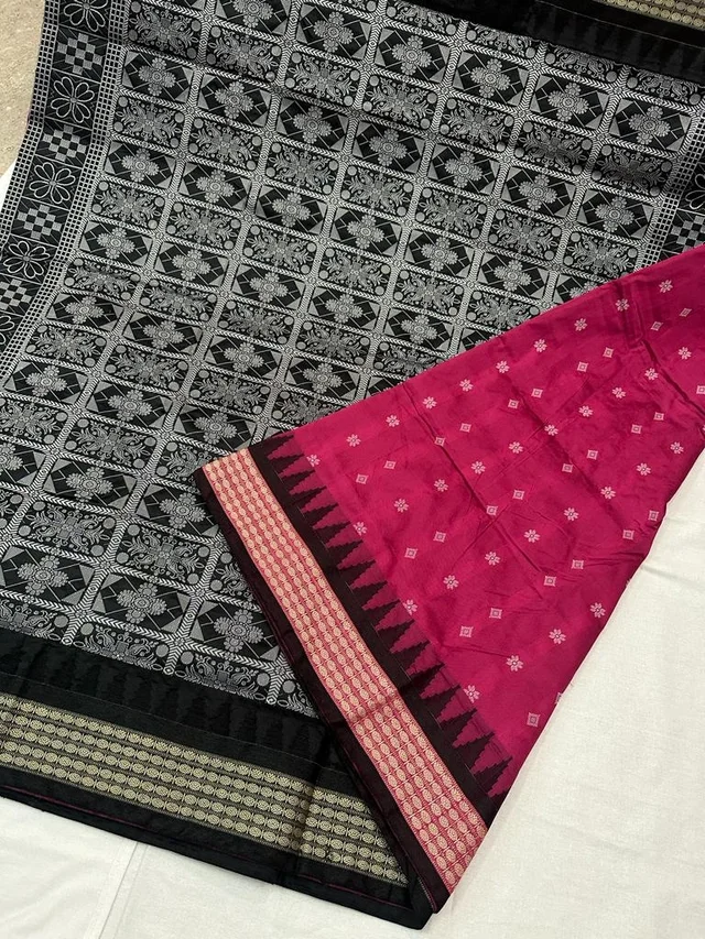100954 Sambalpuri Pata Saree with Blause Pics