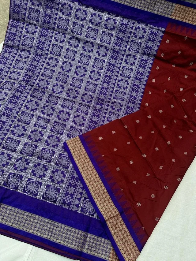 100955 Sambalpuri Pata Saree with Blause Pics