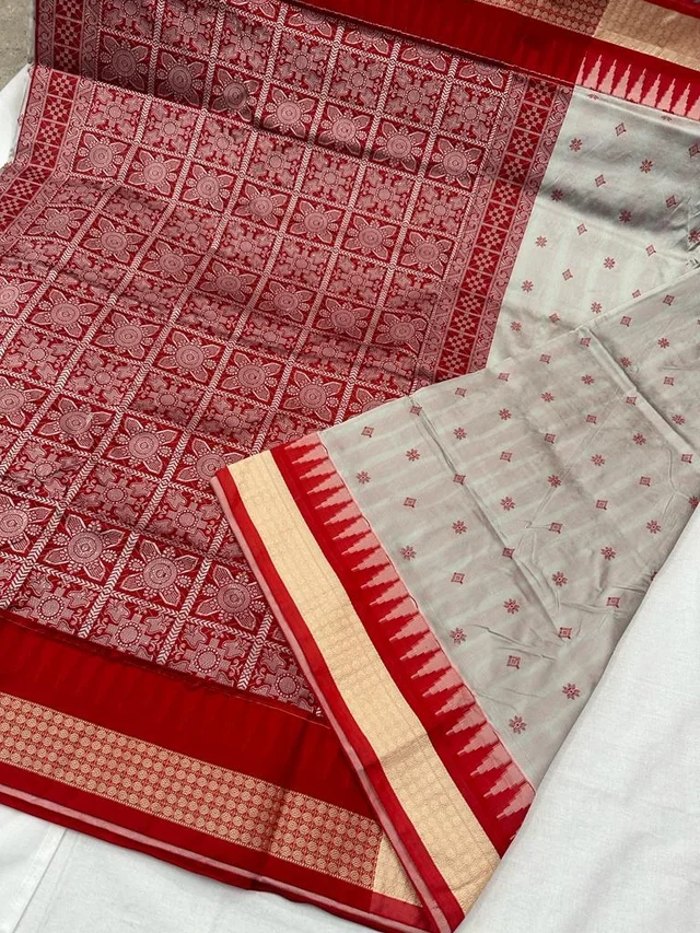 100956 Sambalpuri Pata Saree with Blause Pics