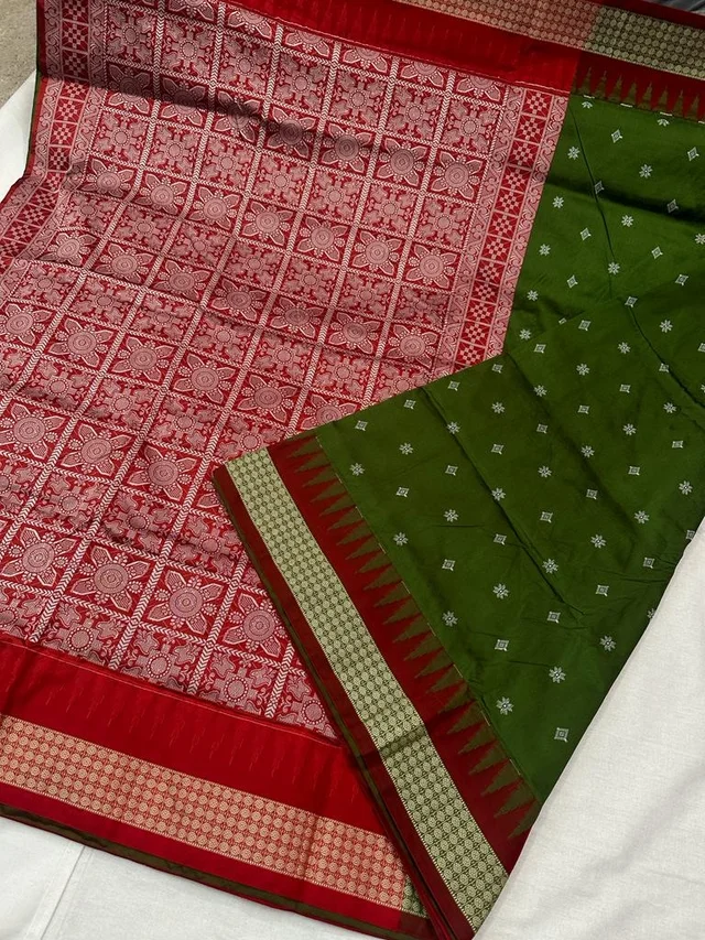 100957 Sambalpuri Pata Saree with Blause Pics