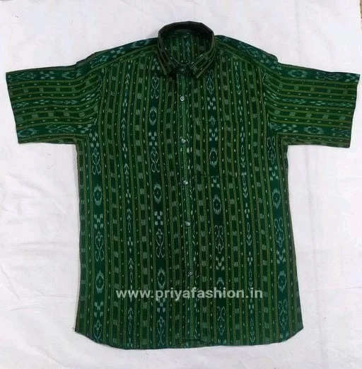 100968 Sambalpuri Handloom Cotton Half Shirt - 44