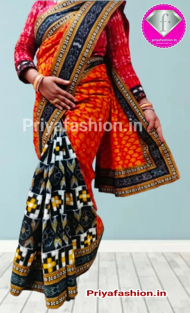 100937 Sambalpuri pach work saree