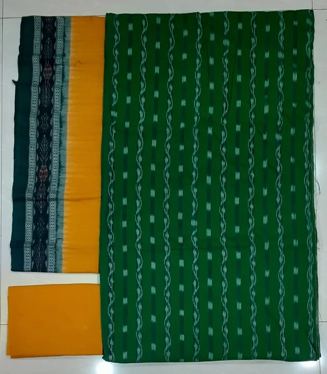 101024 Sambalpuri Handloom Cotton Dress Material With Dupatta