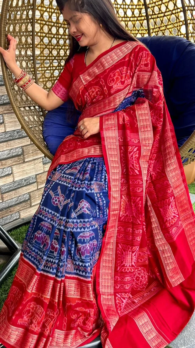 101048 Sambalpuri Handloom Saree New Design