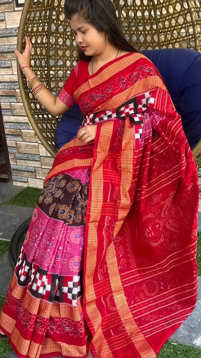101058 Sambalpuri Handloom Saree New Design
