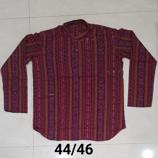 101076 Sambalpuri Handloom Cotton Short Kurta - 44 Size