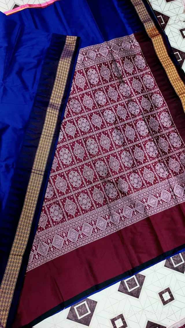 101110 Silk Pata Saree With Blouse