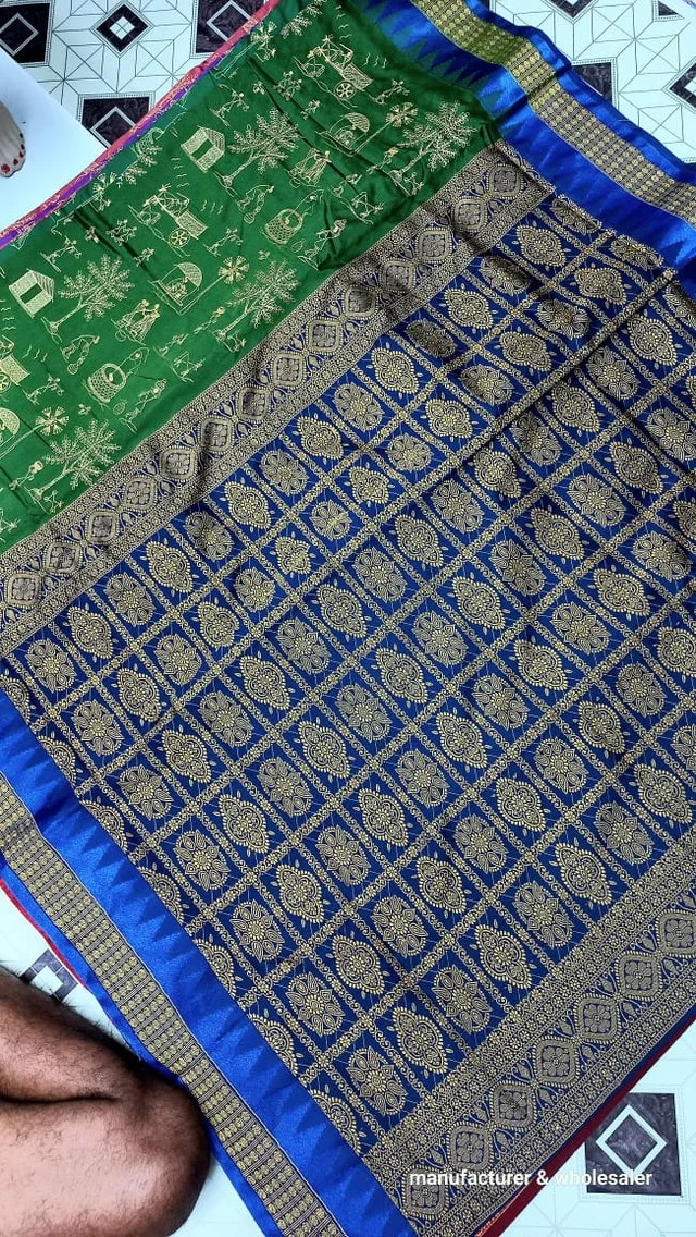 101154 Silk Pata Saree With Blouse