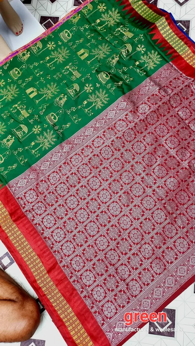 101162 Silk Pata Saree With Blouse
