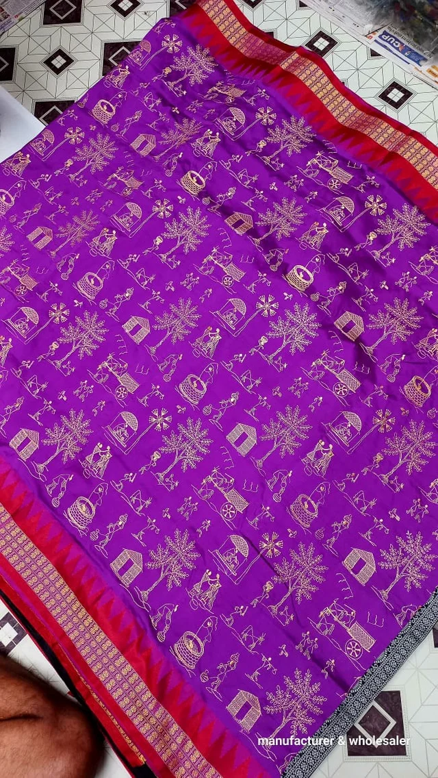 101164 Silk Pata Saree With Blouse