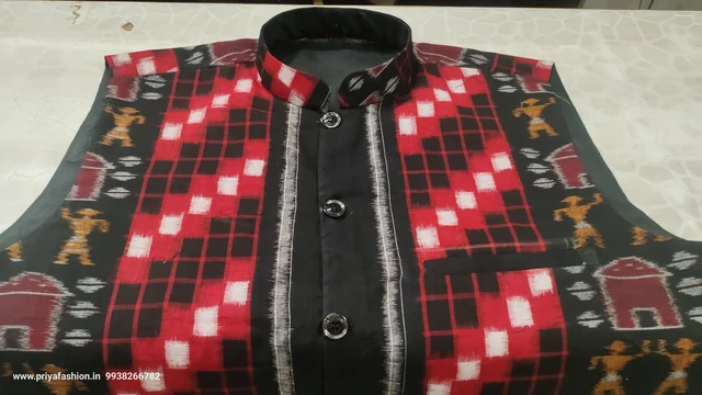 101165 Sambalpuri Handloom Neheru Jaket - 36