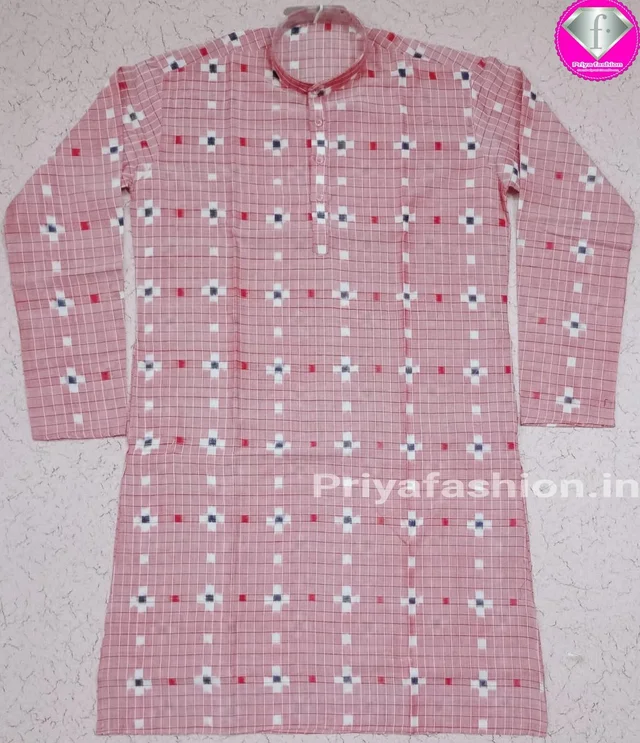 101169 Sambalpuri Handloom Long Kurta / Dhila - 40