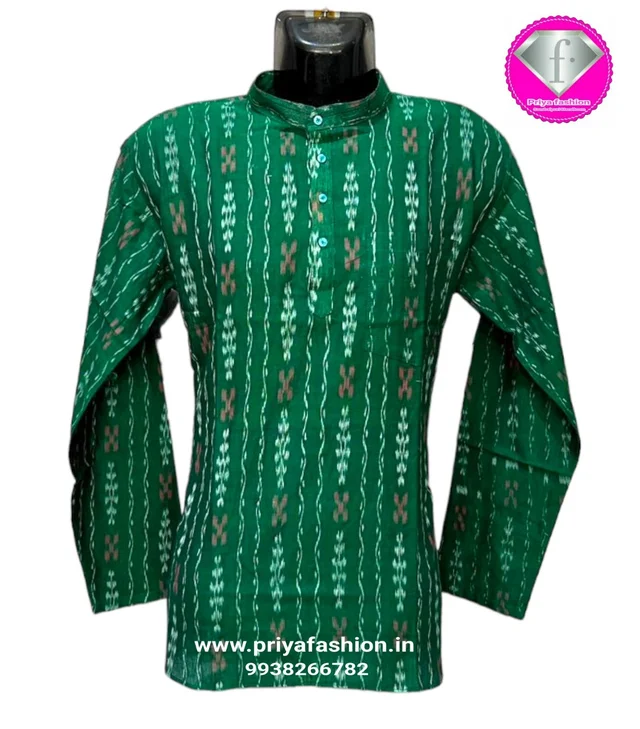 101173 Sambalpuri Handloom Long Kurta / Dhila - 44
