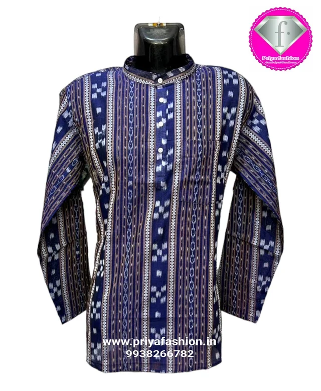 101175 Sambalpuri Handloom Long Kurta / Dhila - 40
