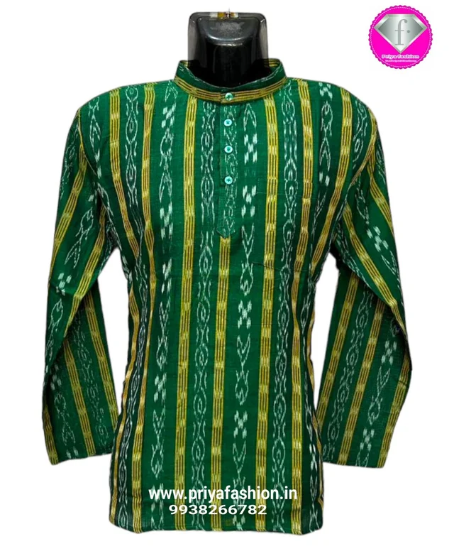 101178 Sambalpuri Handloom Long Kurta / Dhila - 38