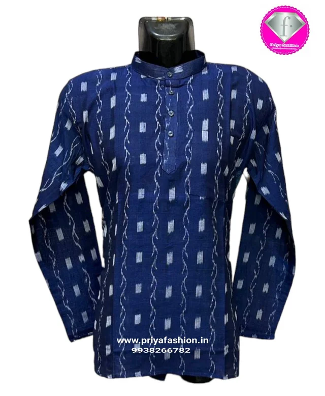 101185 Sambalpuri Handloom Long Kurta / Dhila - 40