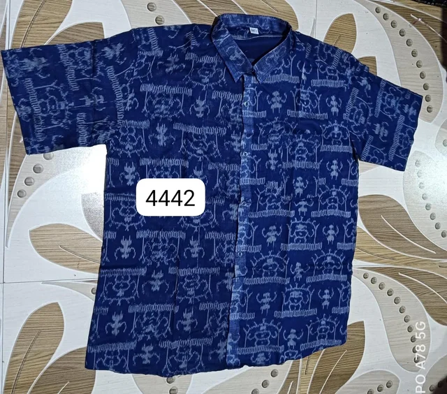 101193 Sambalpuri Handloom Cotton Half Shirt - 44