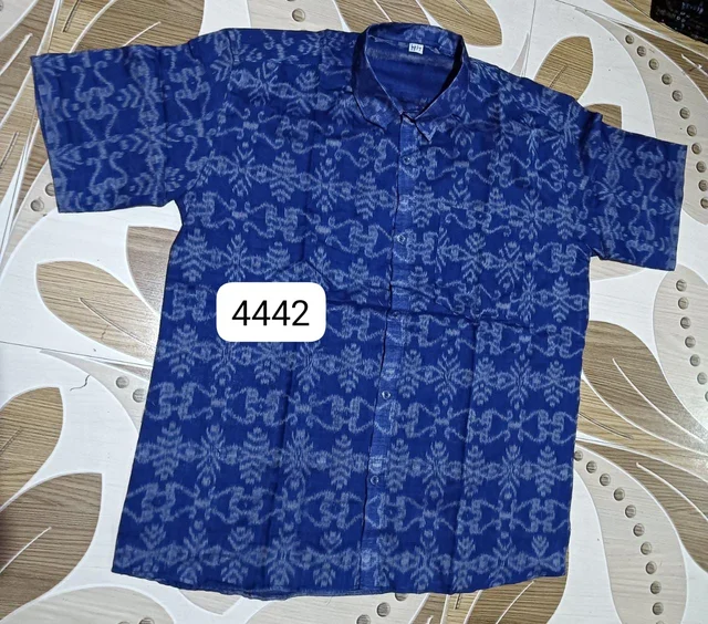 101194 Sambalpuri Handloom Cotton Half Shirt - 40