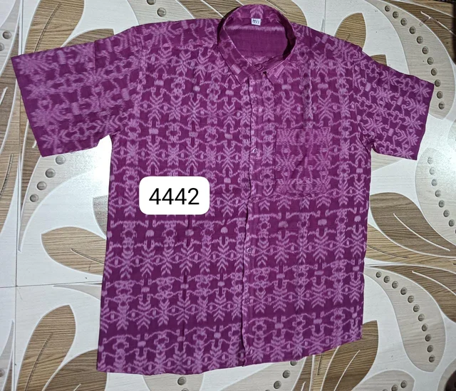 101195 Sambalpuri Handloom Cotton Half Shirt - 44