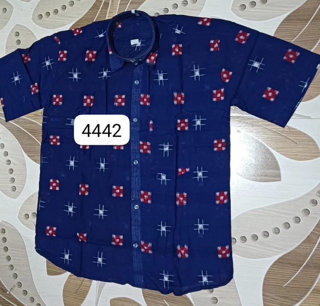 101196 Sambalpuri Handloom Cotton Half Shirt - 40