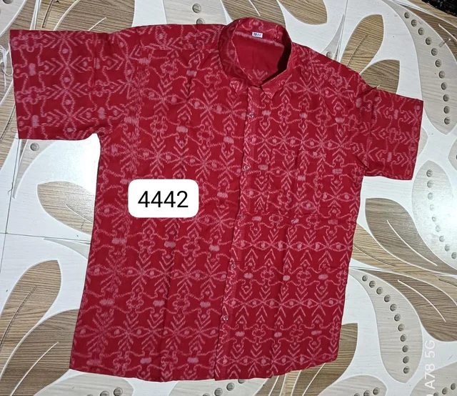 101197 Sambalpuri Handloom Cotton Half Shirt - 42