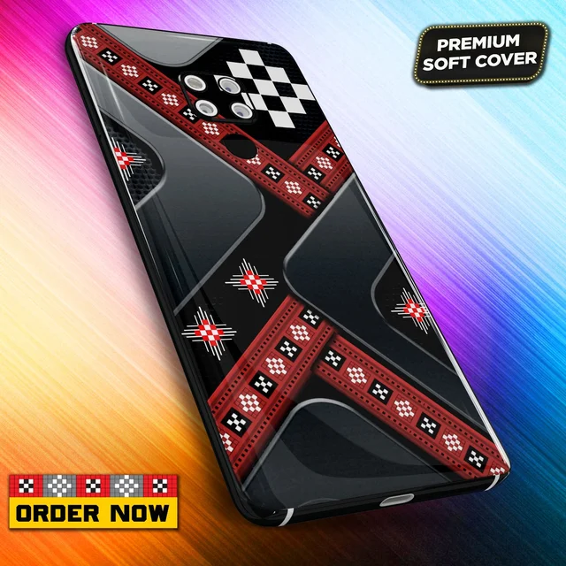 101238 Sambalpuri Mobile Back Cover With Add Photo & Name - Soft Cover