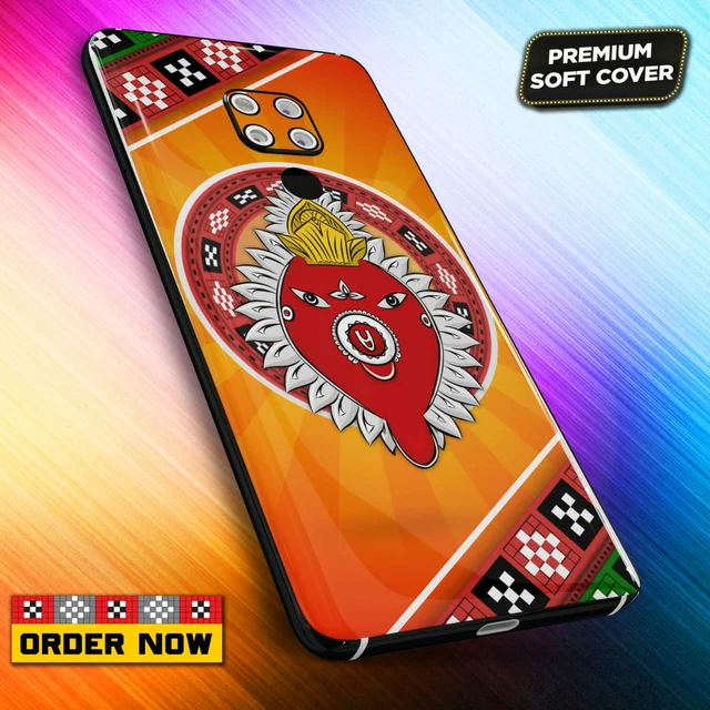 101256 Sambalpuri Mobile Back Cover With Add Photo & Name - Soft Cover