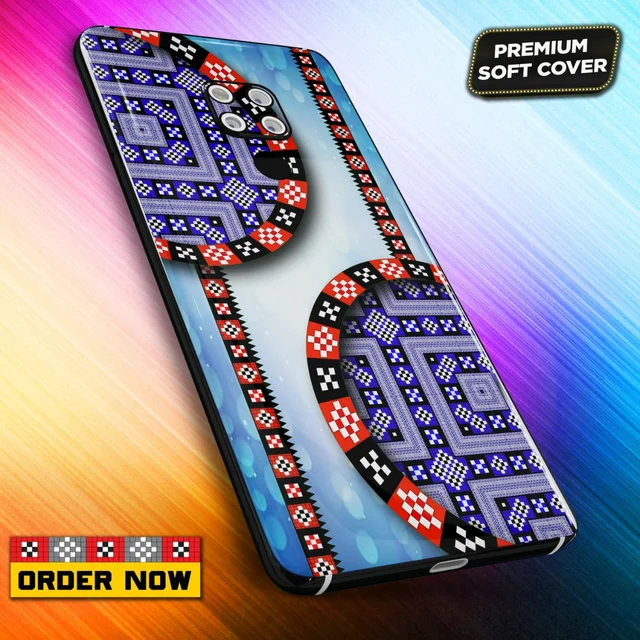 101269 Sambalpuri Mobile Back Cover With Add Photo & Name - Soft Cover