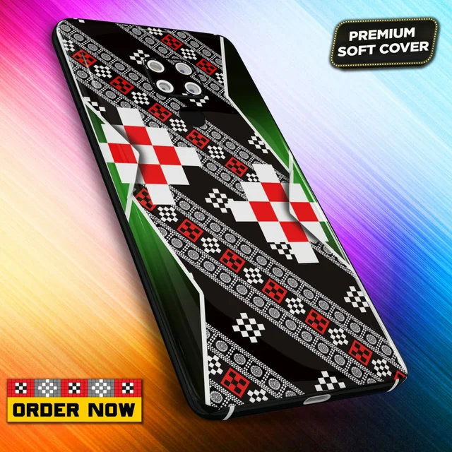 101272 Sambalpuri Mobile Back Cover With Add Photo & Name - Soft Cover
