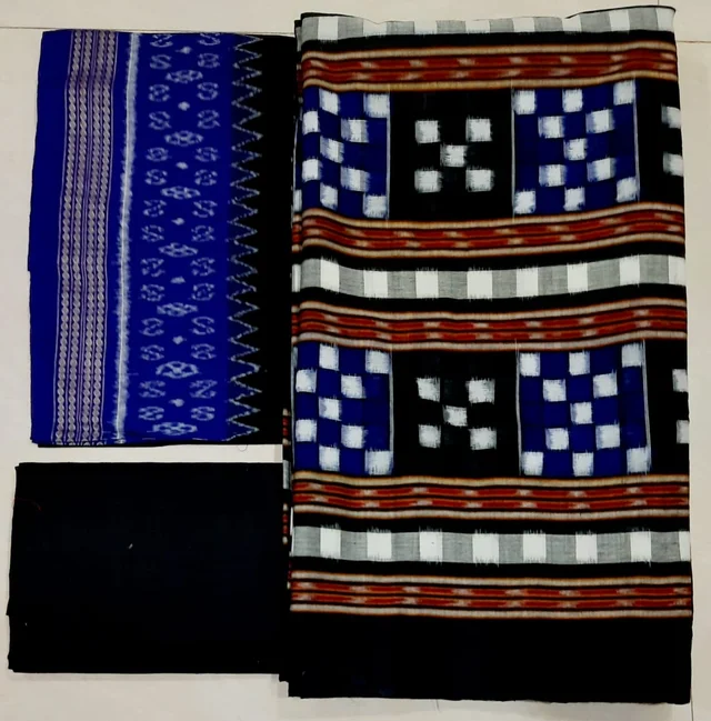 101292 Sambalpuri Handloom Dress Material, Dress Kapada With Dupatta
