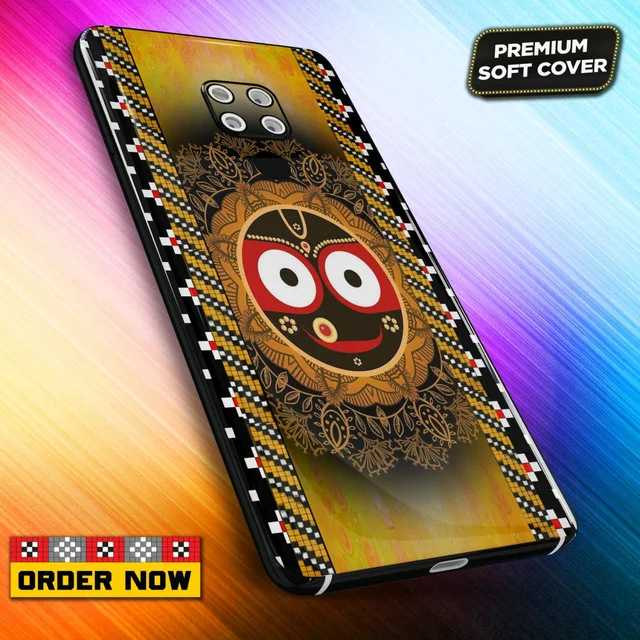 101302 Sambalpuri Mobile Back Cover With Add Photo & Name - Soft Cover