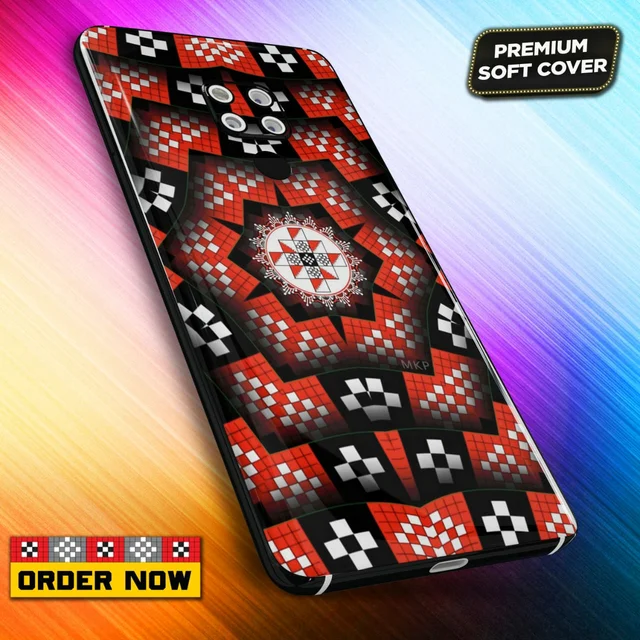 101307 Sambalpuri Mobile Back Cover With Add Photo & Name - Soft Cover